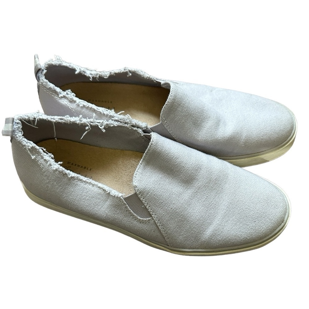 soul by Naturalizer pastel purple raw hem slides size 7 1/2